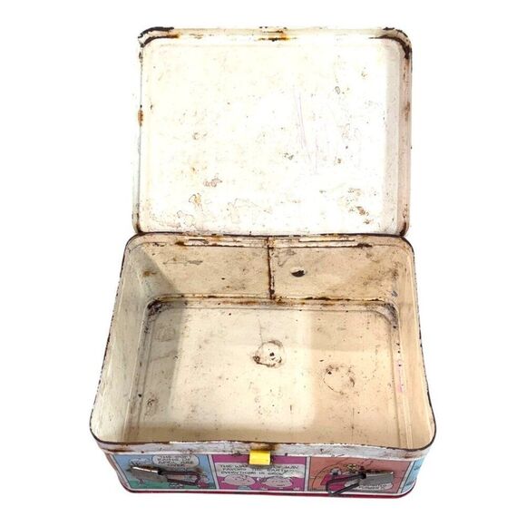 Vintage 1958 Peanuts Snoopy Lucy Lunchbox Featuring Comic Strip Graphics READ - Picture 2 of 16